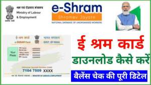 e shram card check balance